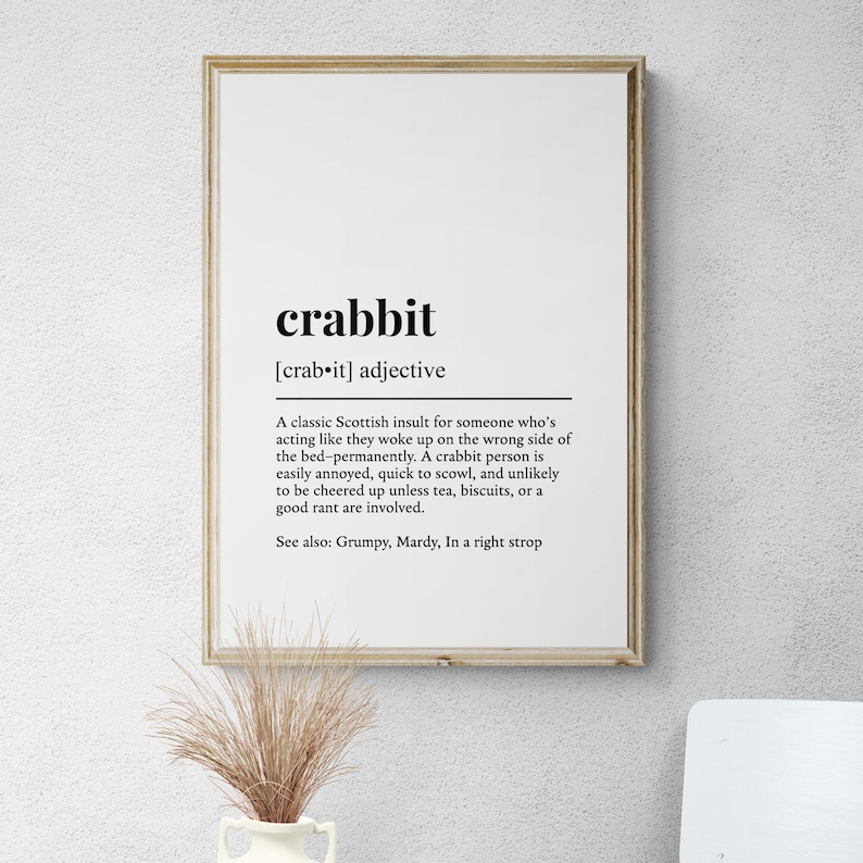 Scottish Dialect Funny Definitions Set of 6 Prints, Scottish Slang ...