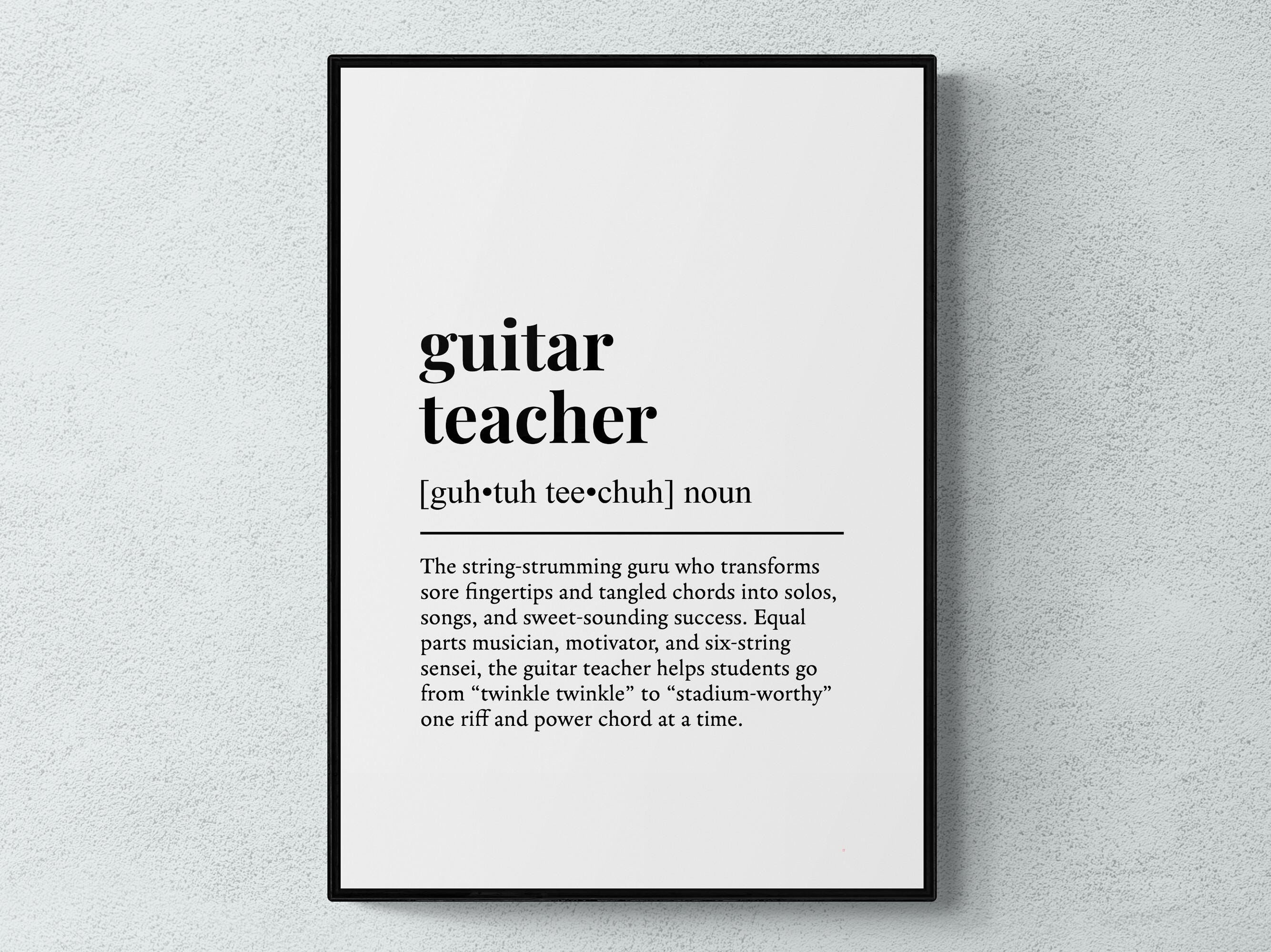 Guitar teacher gift - Etsy México, image size:2668x2000