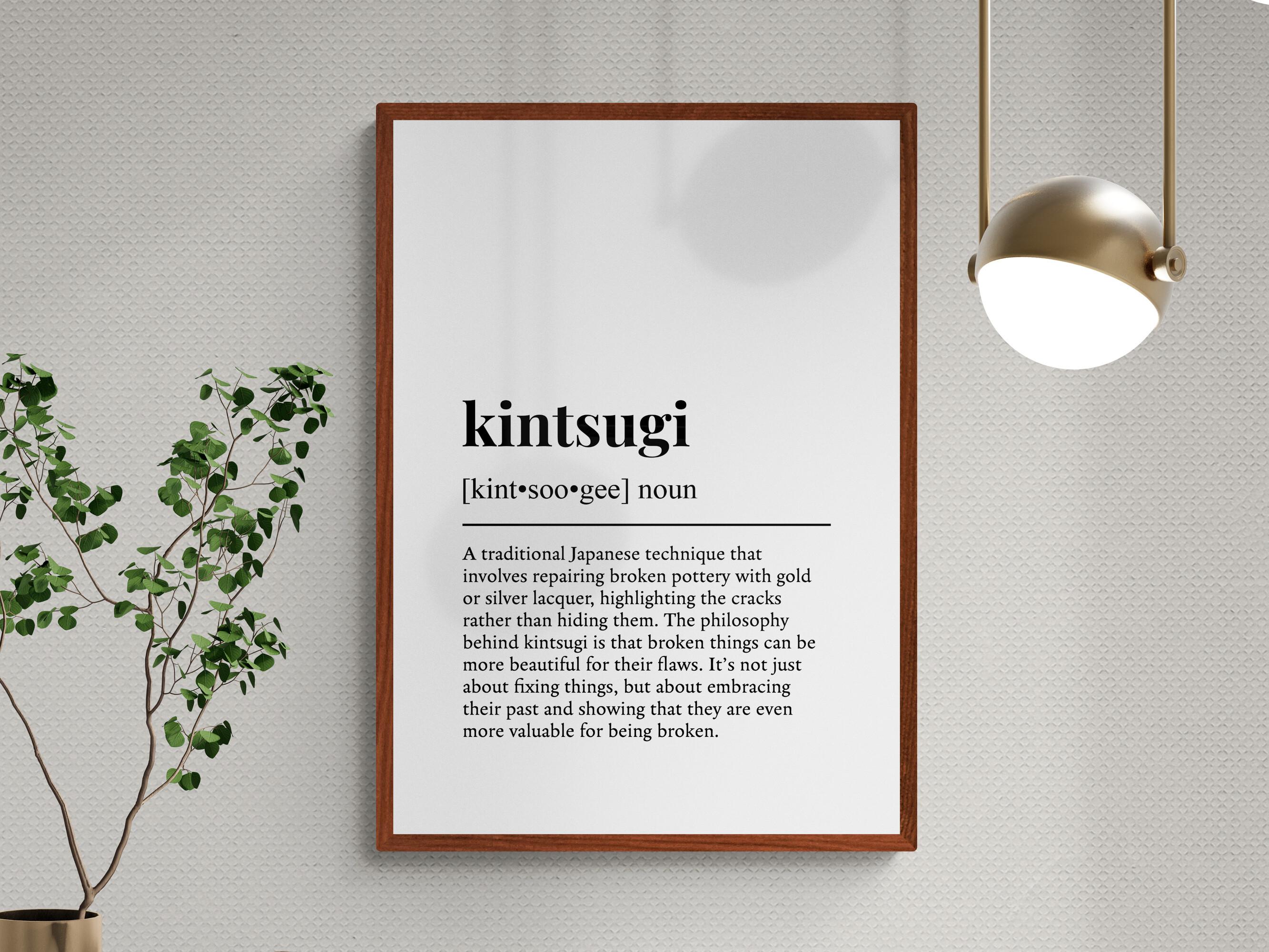 Kintsugi Definition Print, Funny Zen Wall Art, Japanese Gift - Etsy