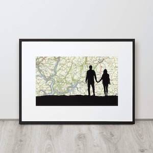 Personalisierte Karte Walking Print