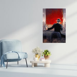 Brent Lynch Cigar Bar Evening Lounge Famous Painting Wall Art Decor Canvas Living Room Bedroom Decor Housewarming Famous Artist Paintings