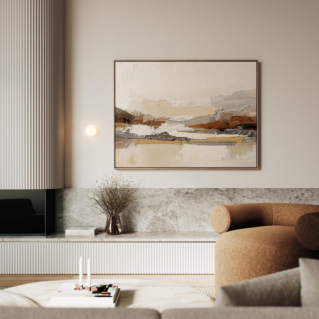 Abstract Landscape in Earth Tones Artwork Printable Wall Art Digital ...