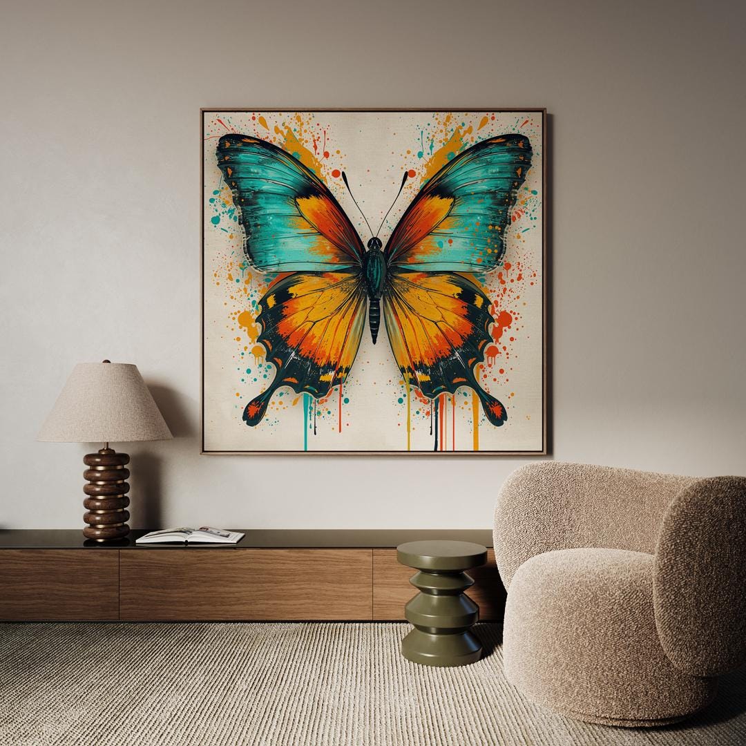 Butterfly Explosion in Splendor of Colors Artwork Printable Wall Art ...