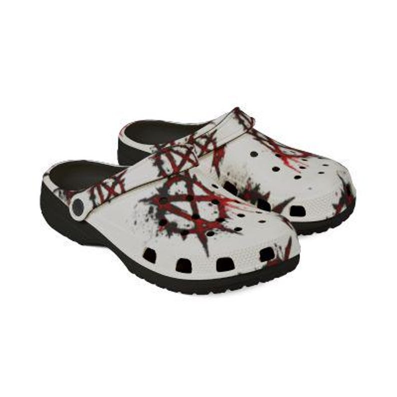 Sprayed Customized Crocs Custom Anarchy Crocs β Spray-paint Edition - Etsy