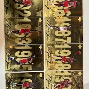 Conjunto de cartas raras Michael Jordan #23 Chicago Bulls, quase novo
