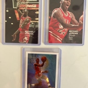 RARO Michael Jordan #23 Chicago Bulls, NBA, GOAT, combinação de 3 cartas