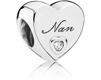 Polished Nan Heart Charm Silver Pandora Express Love with Unique Pendants: Popular Family Pendants Customized, Ideal Gift For Her, Must Have