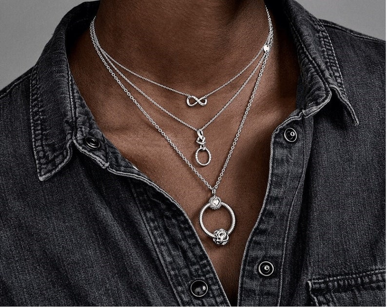 Pandora New Infinity Collier Necklace Affordable Elegance: Infinity Symbol Pendant with 45cm Cable Chain A Meaningful Gift for Her, S925 image 5