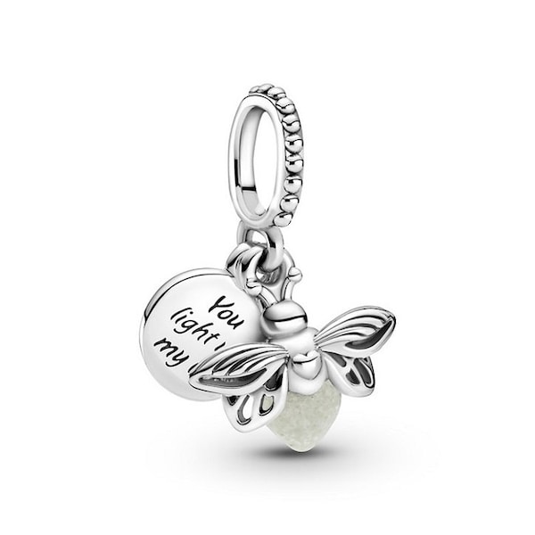 Dangle Charm Sterling Silver Pandora Firefly Love Handcrafted Bracelet Charms Popular Symbols of Celebration and Good Luck, Trending Now UK