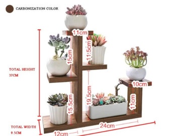 Wooden Plant Stand, Plantstand, Pflanzenständer, Übertopf,Cache-pot, Support à Plantes, Pot Rack, Pflanzentisch, Blumenregal,Support Culture