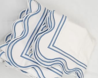 Ensemble de housse de couette en satin de coton blanc brodé festonné