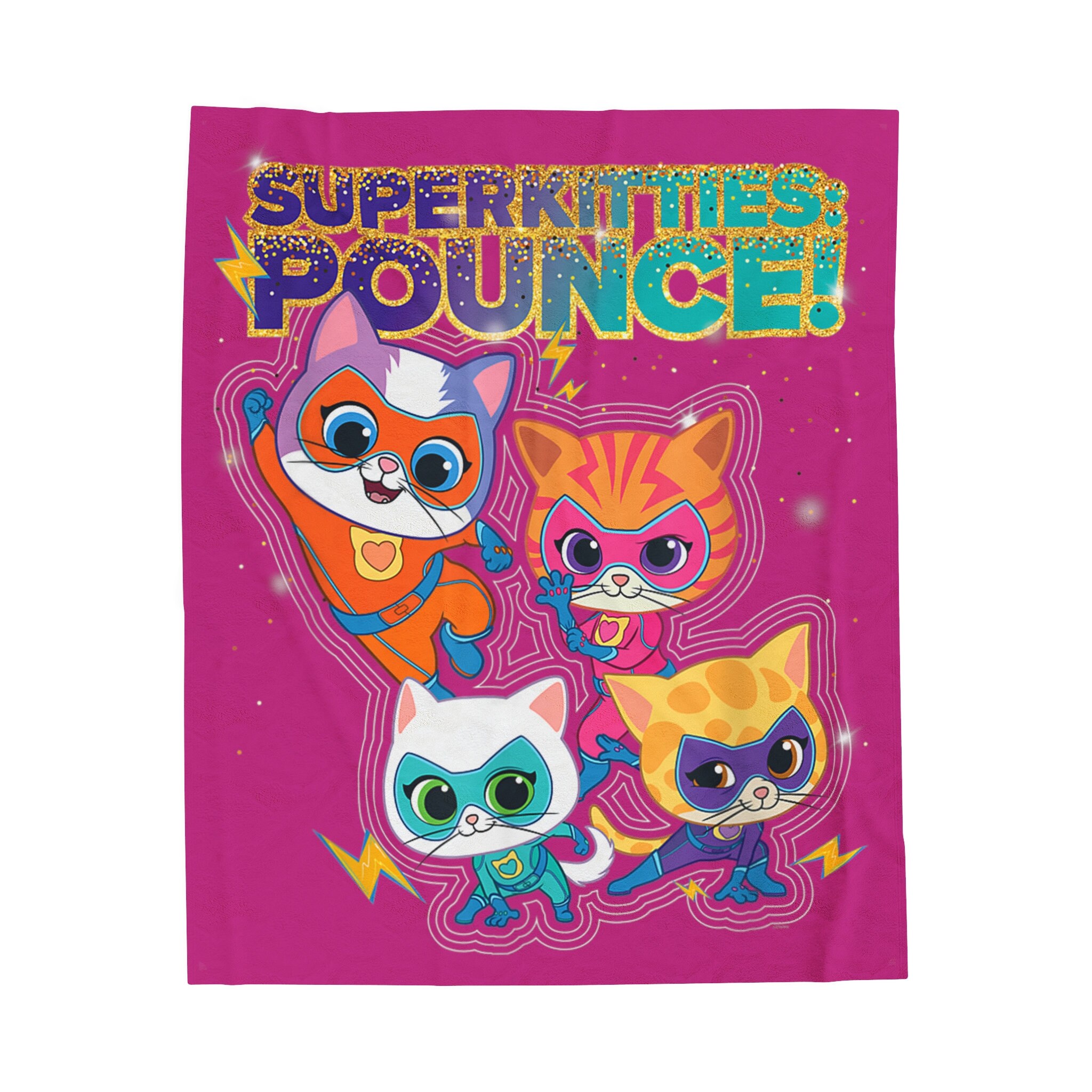 Super Kitties Velveteen Plush Blanket - Etsy