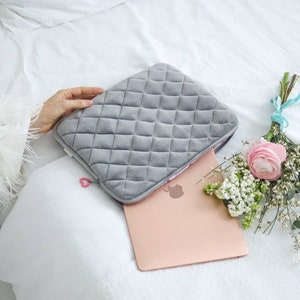 Sacoche fleurie pour ordinateur portable Sacoche rose fleurie pour ordinateur portable, pochette plate pour ordinateur portable Housse pour ordinateur portable Pochette pour ordinateur portable 13 pouces, Sac MacBook 14 pouces Adorable sacoche pour ordinateur portable image 10