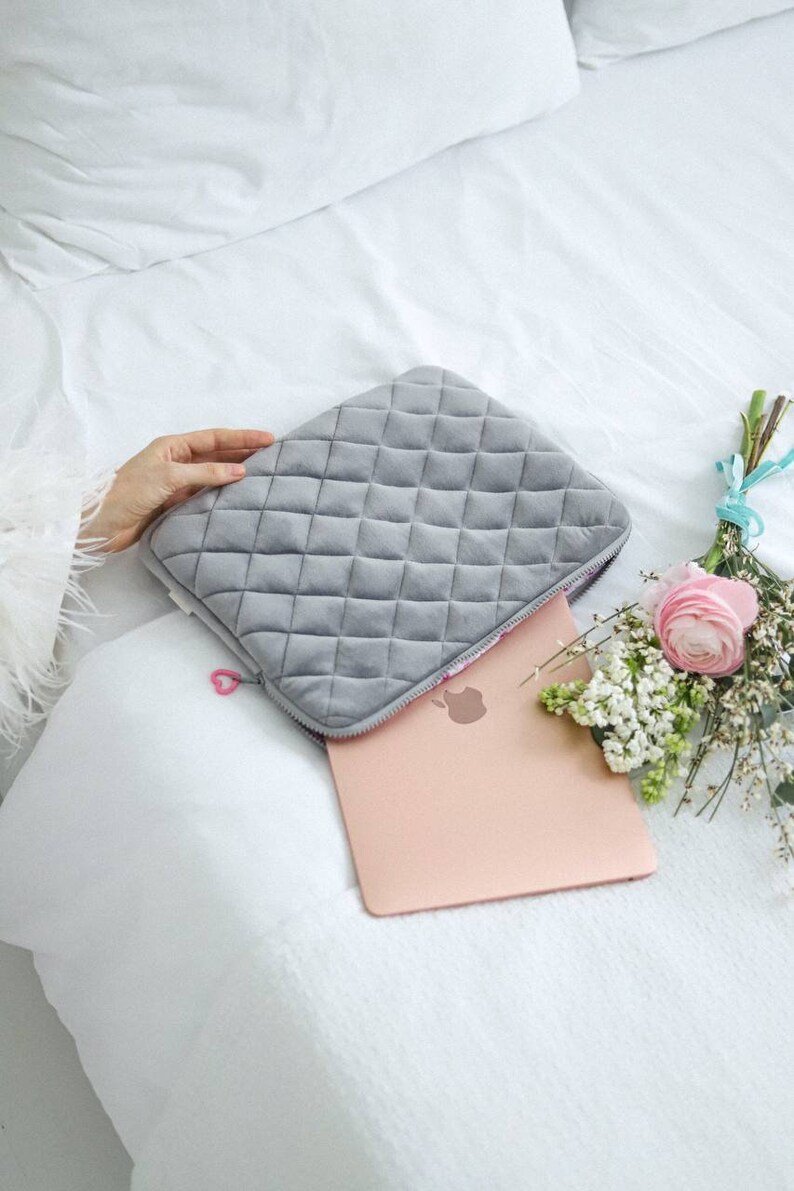 Sacoche fleurie pour ordinateur portable Sacoche rose fleurie pour ordinateur portable, pochette plate pour ordinateur portable Housse pour ordinateur portable Pochette pour ordinateur portable 13 pouces, Sac MacBook 14 pouces Adorable sacoche pour ordinateur portable image 10