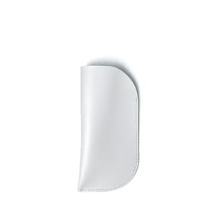 White Leather Glasses Case | Slim Protective Eyewear Holder | Minimalist Sunglass Pouch | Leather Reading Glasses Case