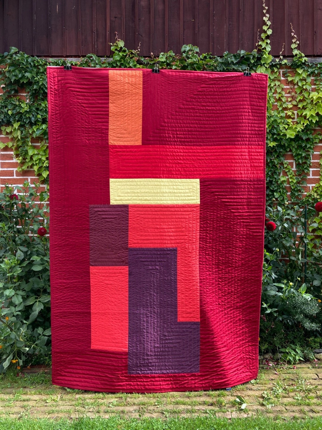 On Request Patchwork Quilt Simple Geometry B 155x220 Cm - Etsy