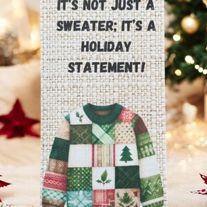 Omarm de Ugly Sweater Junk Journal Folio | Creatief schrijven | Digitale download | Thuis afdrukken | Milieuvriendelijk | Cadeaukaarthouder