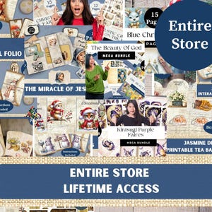 Entire Store Mega Bundle | Over 215 Digital Kits| Ephemera | Print At Home, Printable Digital Journal Kit | Boxes | Folios | Lifetime Access