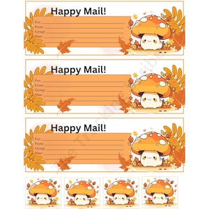 Printable Fall Happy Mail Swap, Facebook Swaps, Instagram Trade, Digital Download, Tag, Wish, RAK, Prize, Ephemera, Pen Pal, Snail Mail
