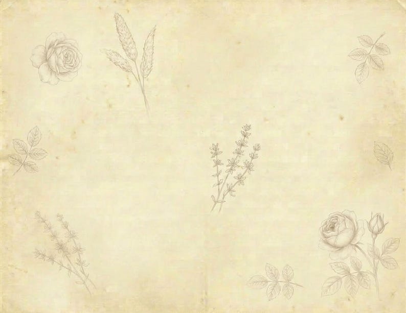 Botanical Notes Decorative Kit | Printable Junk Journal Pages | Vintage ...