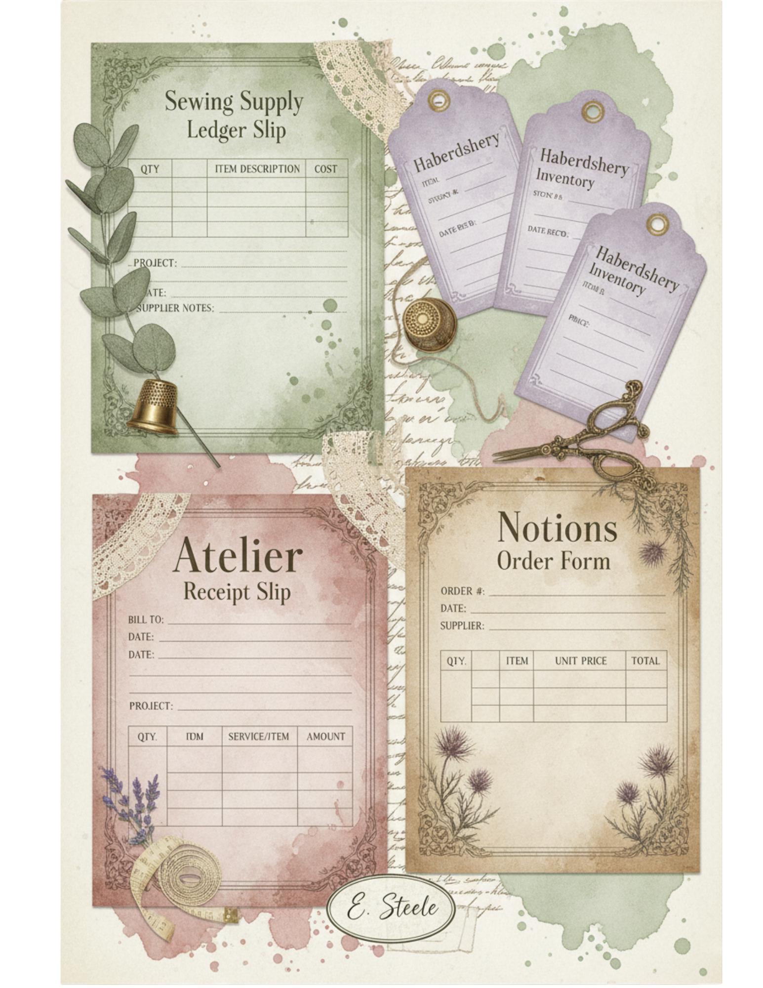 The Seamstress’s Atelier Printable Journal Kit | Vintage Sewing ...