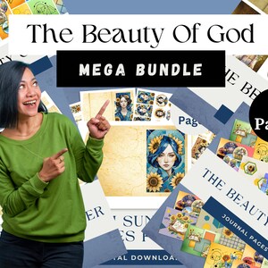 The Beauty Of God And Sunflowers Junk Journal MEGA BUNDLE Digital Collection -  Gift For Her, Journaler, Ephemera Storage, Print At Home