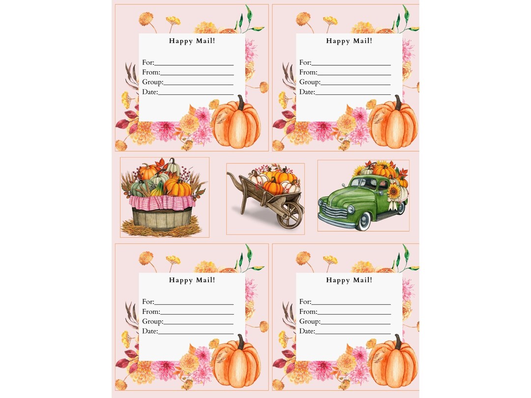 Printable Hello Fall Happy Mail Swap Facebook Swaps - Etsy