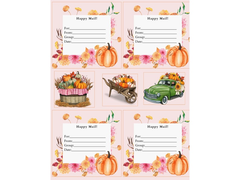 Printable Hello Fall Happy Mail Swap Facebook Swaps - Etsy