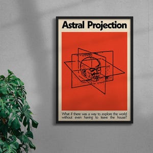 Impressão de arte de parede estética com projeção astral – pôster minimalista para decoração de quarto e sala de estar – arte com citação moderna para impressão