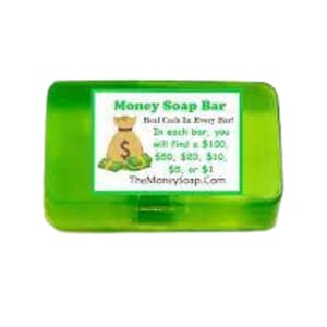 money soap bar with real cash