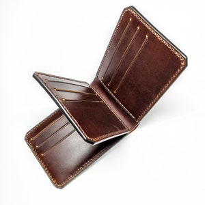 Bifold portemonnee met 12 creditcardvakken, leren creditcard-organizer voor heren, leren portemonnee van Horween