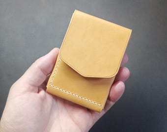 Minimalist Vertical Wallet from Genuine Horsehide Leather
