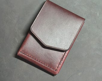 Edc wallet, Horween slim wallet with quick access extra pocket
