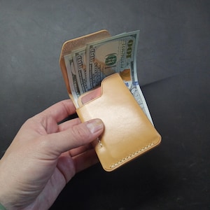 Vertical EDC Wallet with Flap and Extra Card Slot