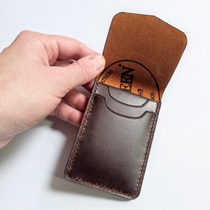Portafoglio tradizionale edc, porta carte sottile Horween