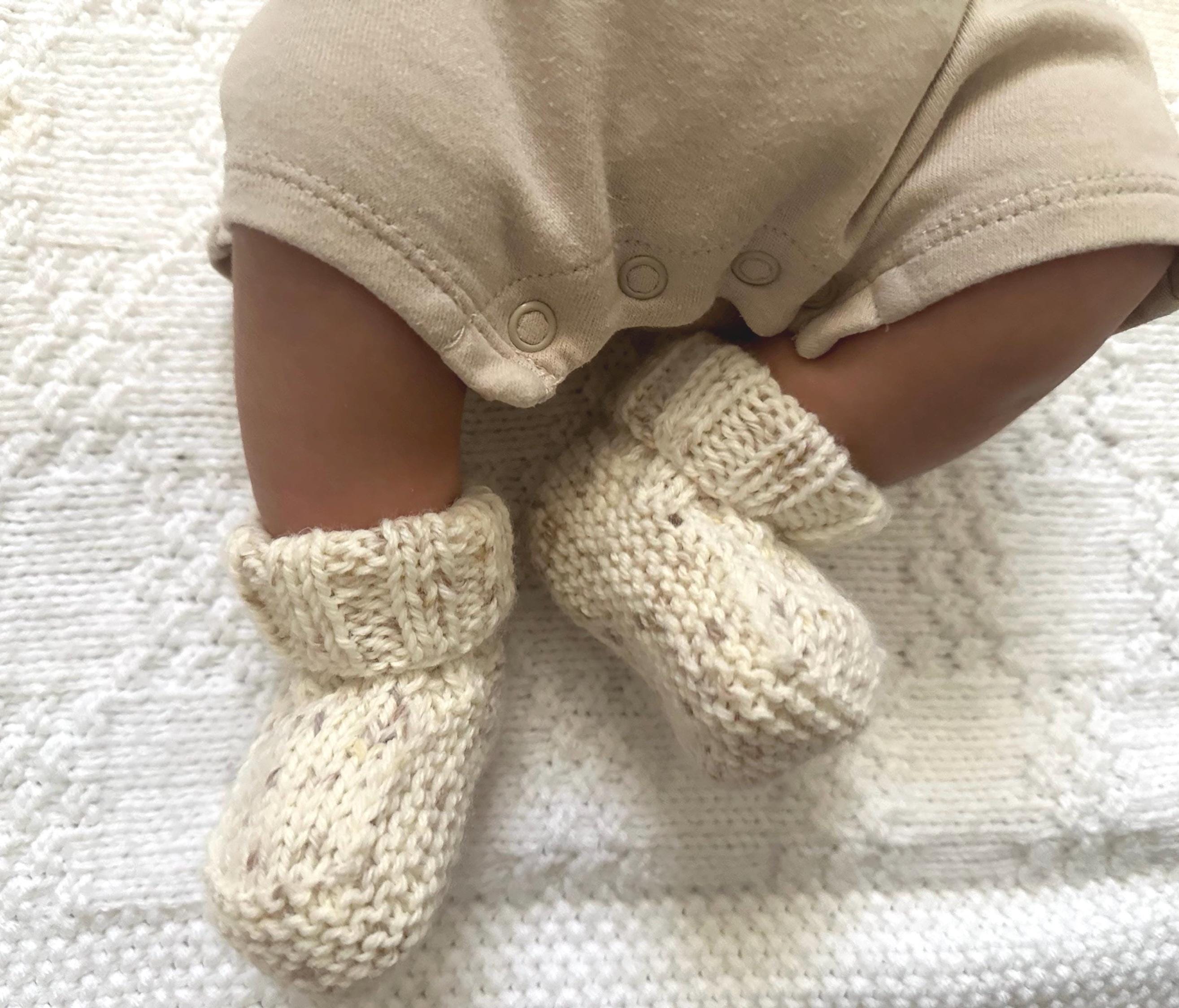 Baby booties cream speckled - Thumbnail 6