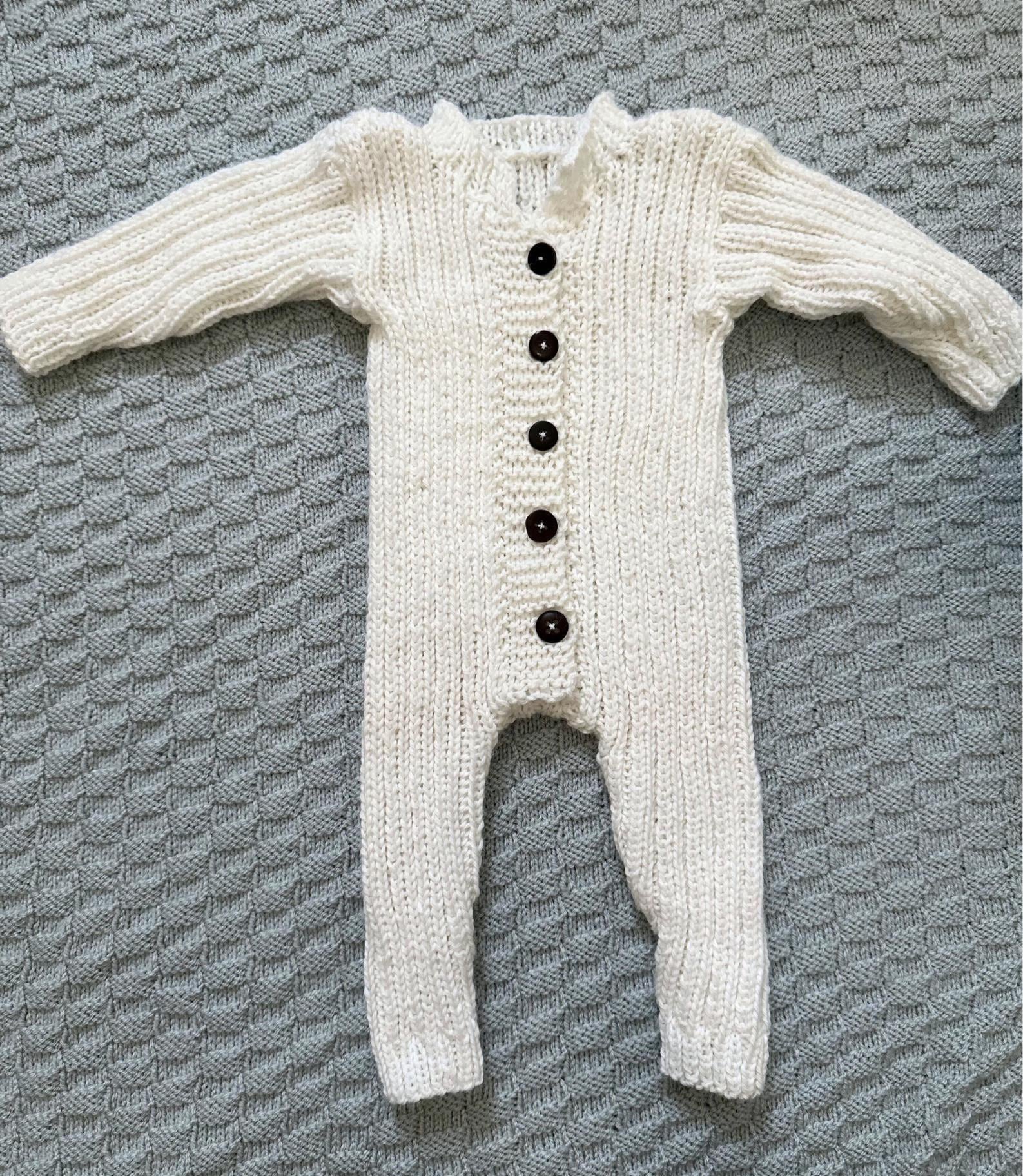 Baby Ribbed Knit Jumpsuit PATTERN - Thumbnail 3