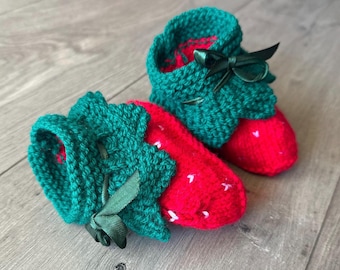 Babyslofjes met aardbeien