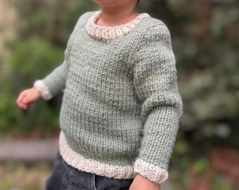 Gemakkelijke wintertrui voor peuters PATROON