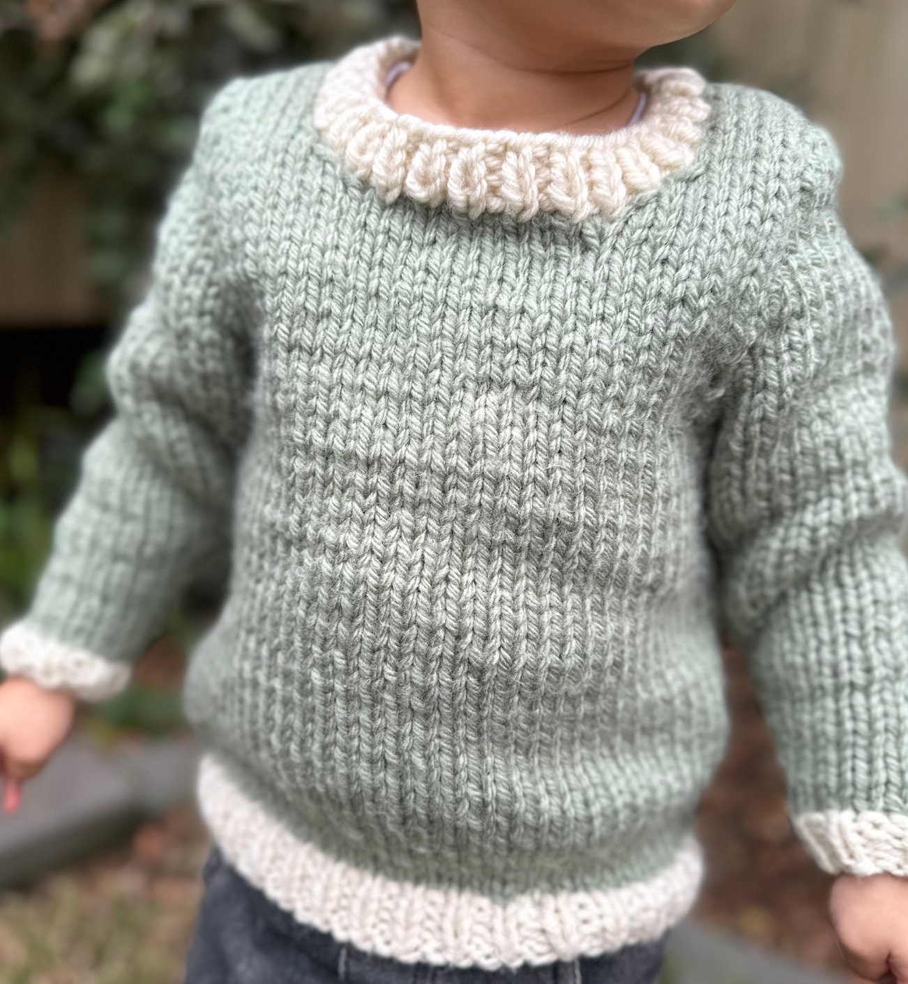 Easy Toddler Winter Sweater PATTERN - Thumbnail 2