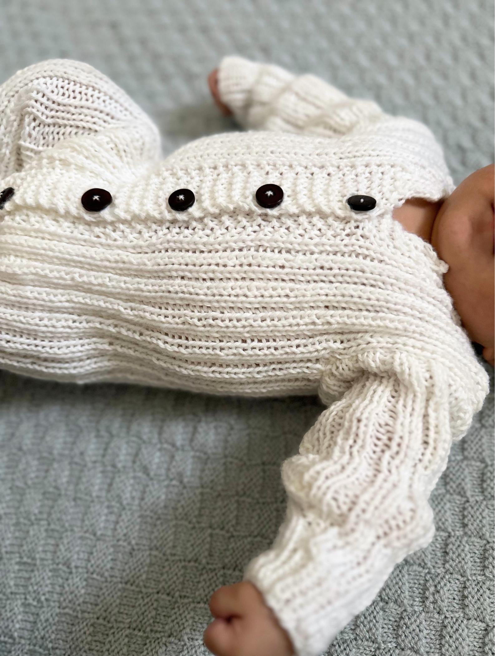 Baby Ribbed Knit Jumpsuit PATTERN - Thumbnail 6