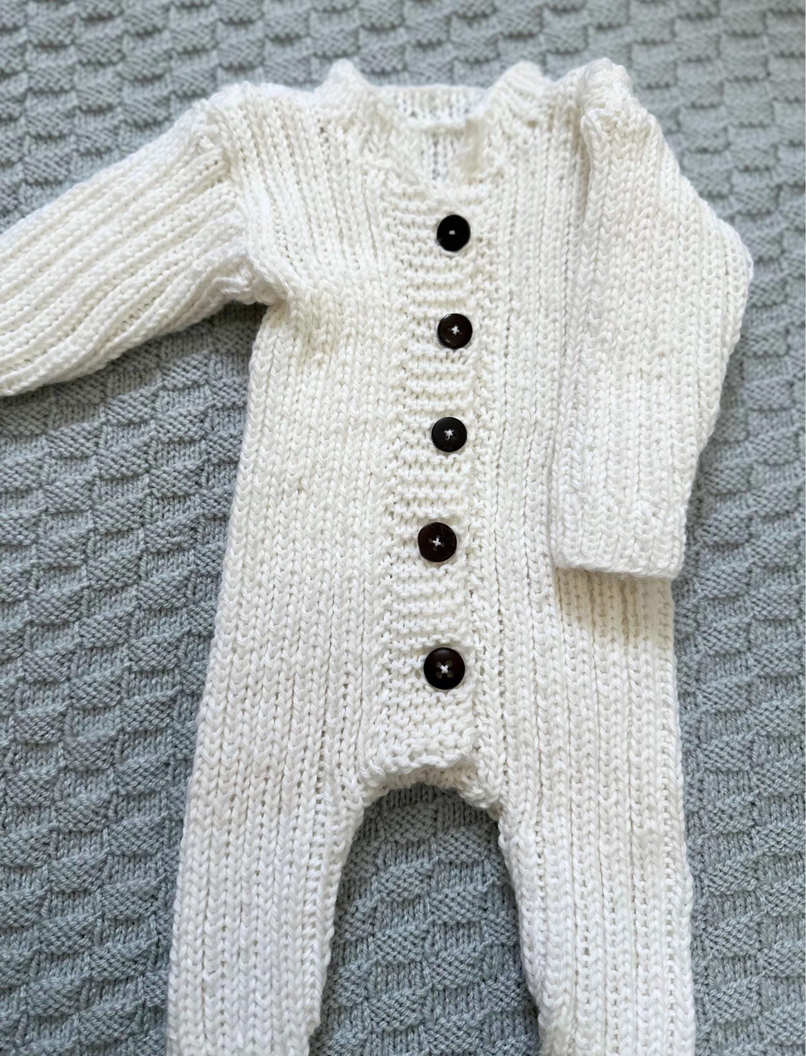 Baby Ribbed Knit Jumpsuit PATTERN - Thumbnail 7
