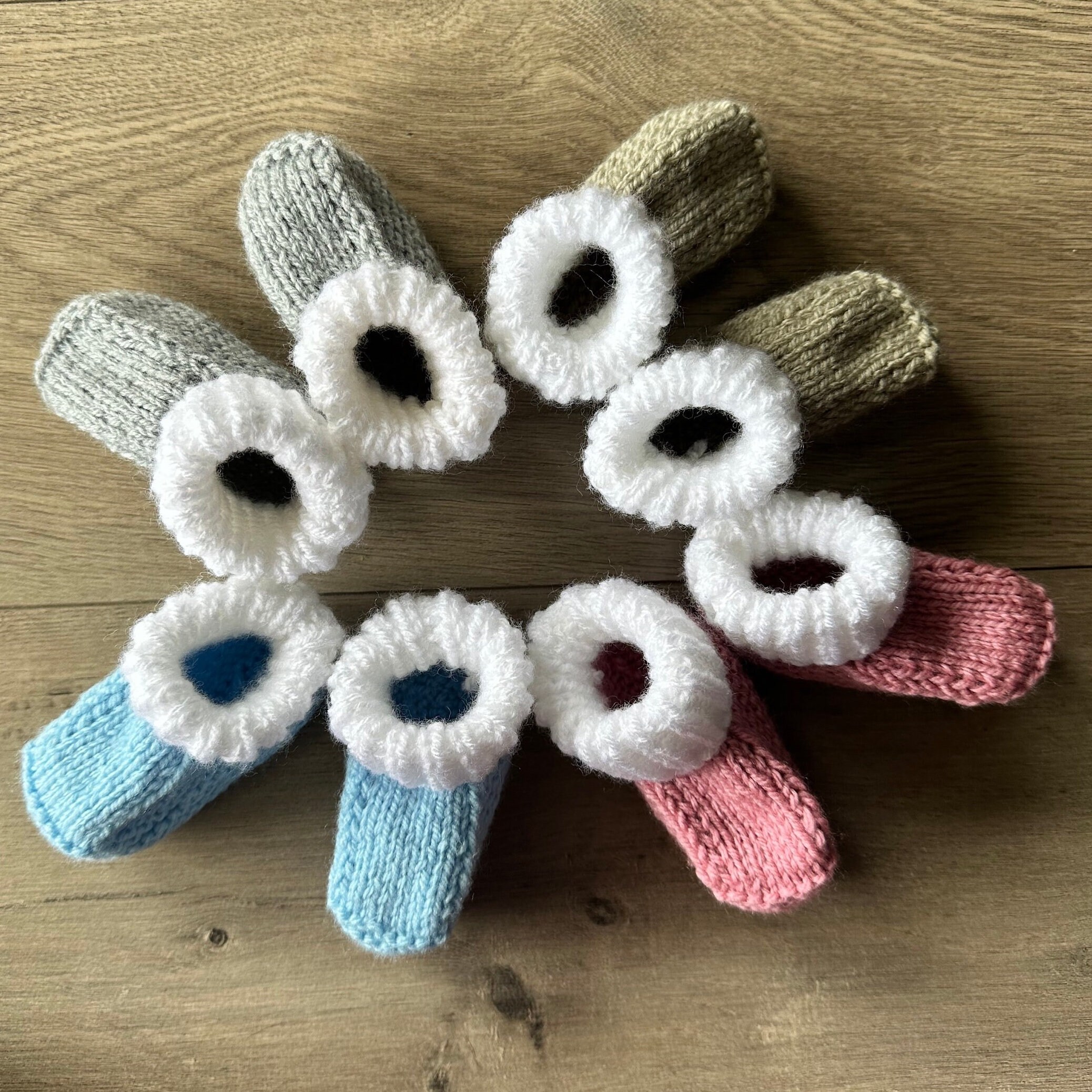 Knitted baby booties - Thumbnail 6