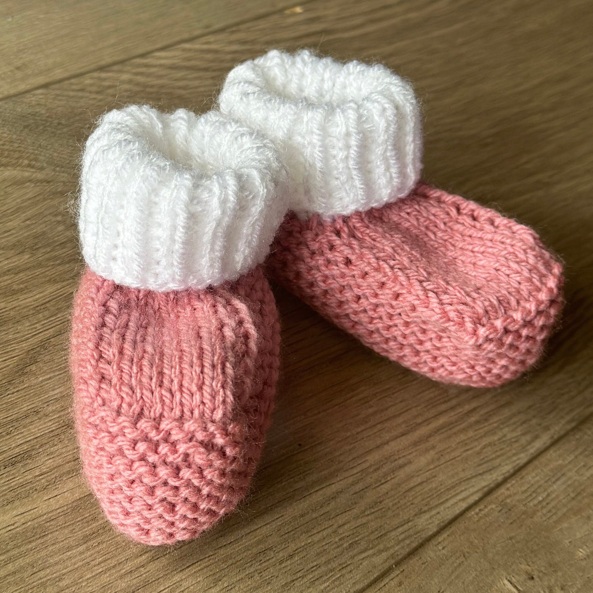 Knitted baby booties - Thumbnail 7