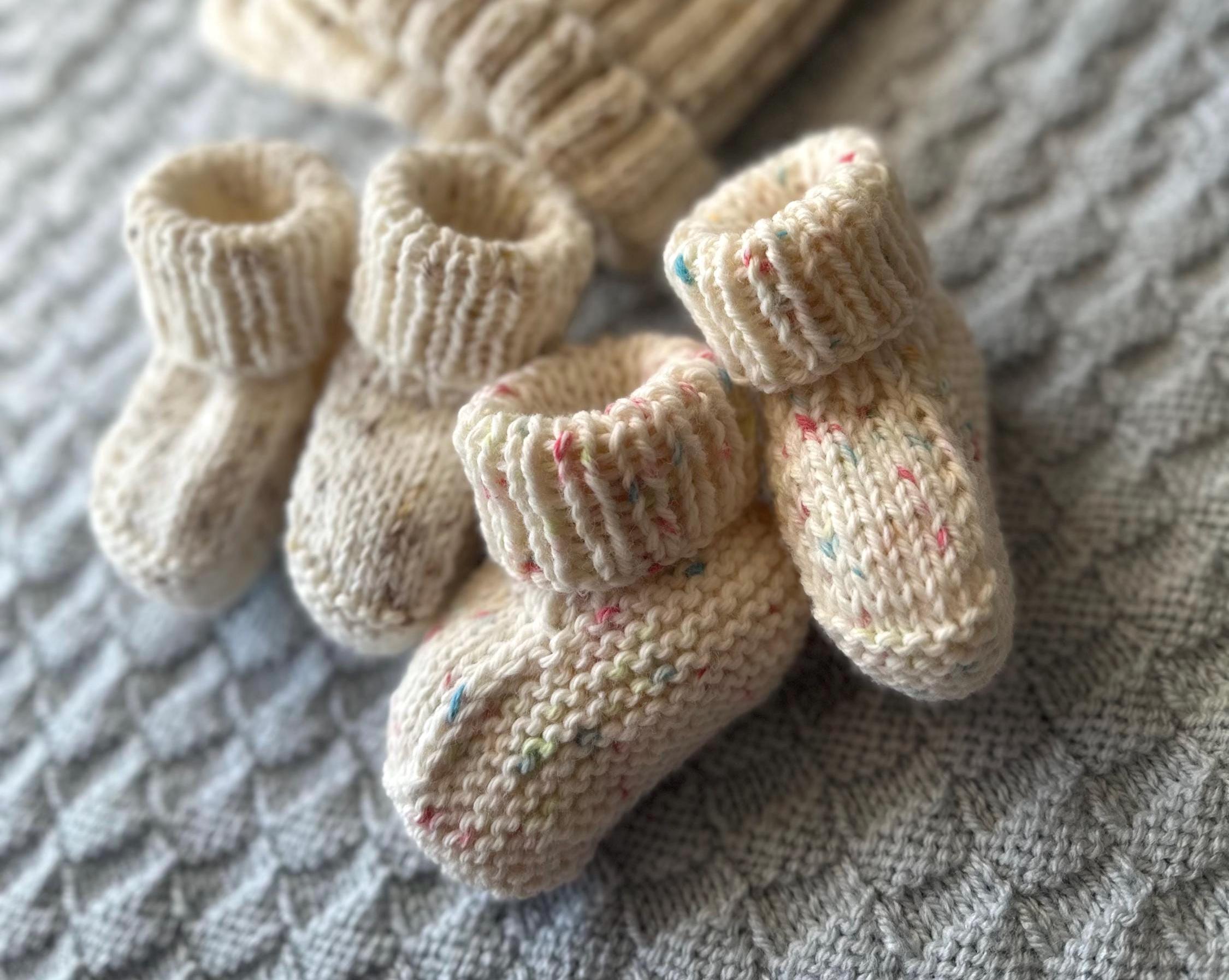 Baby booties cream speckled - Thumbnail 2