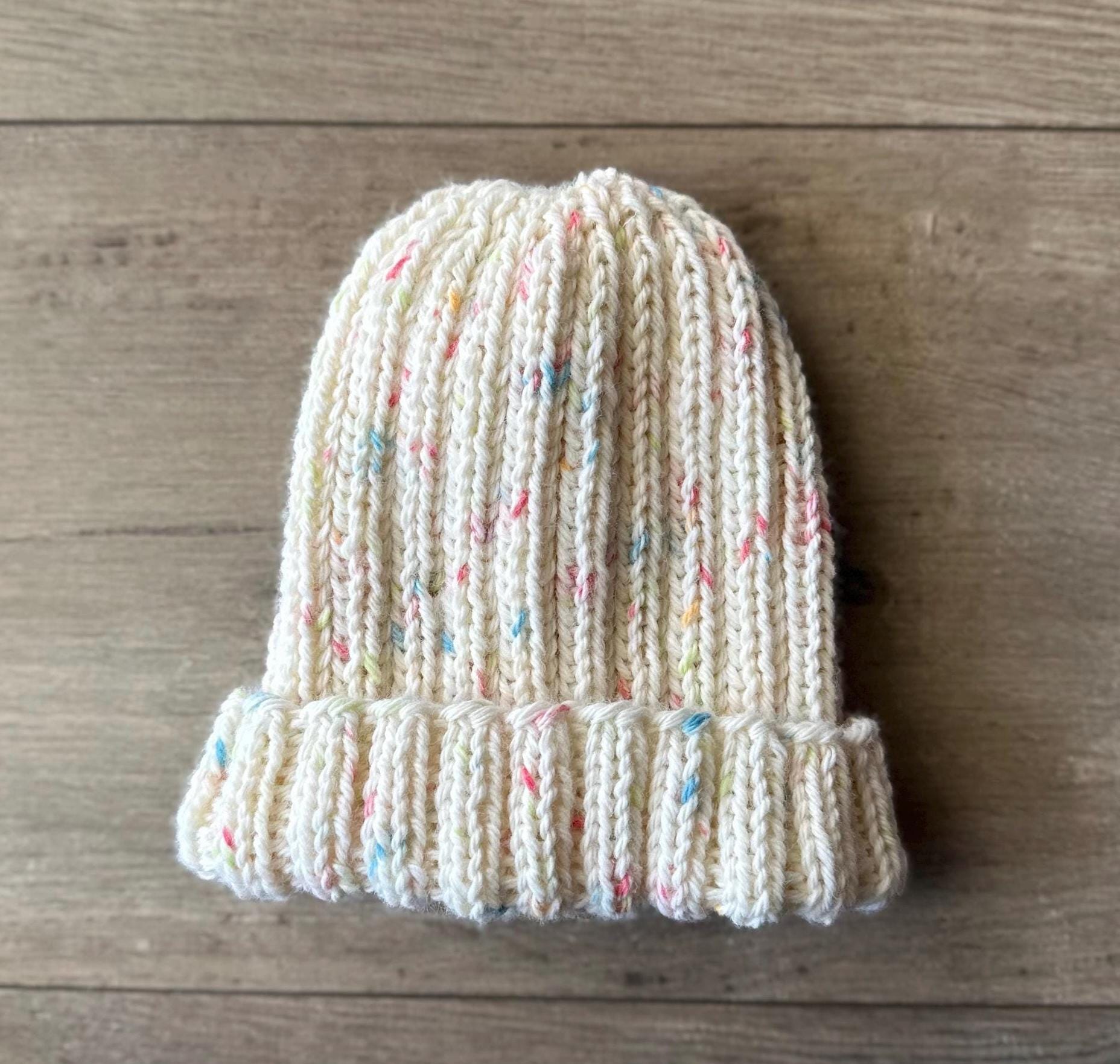 Baby beanie cream speckled - Thumbnail 3