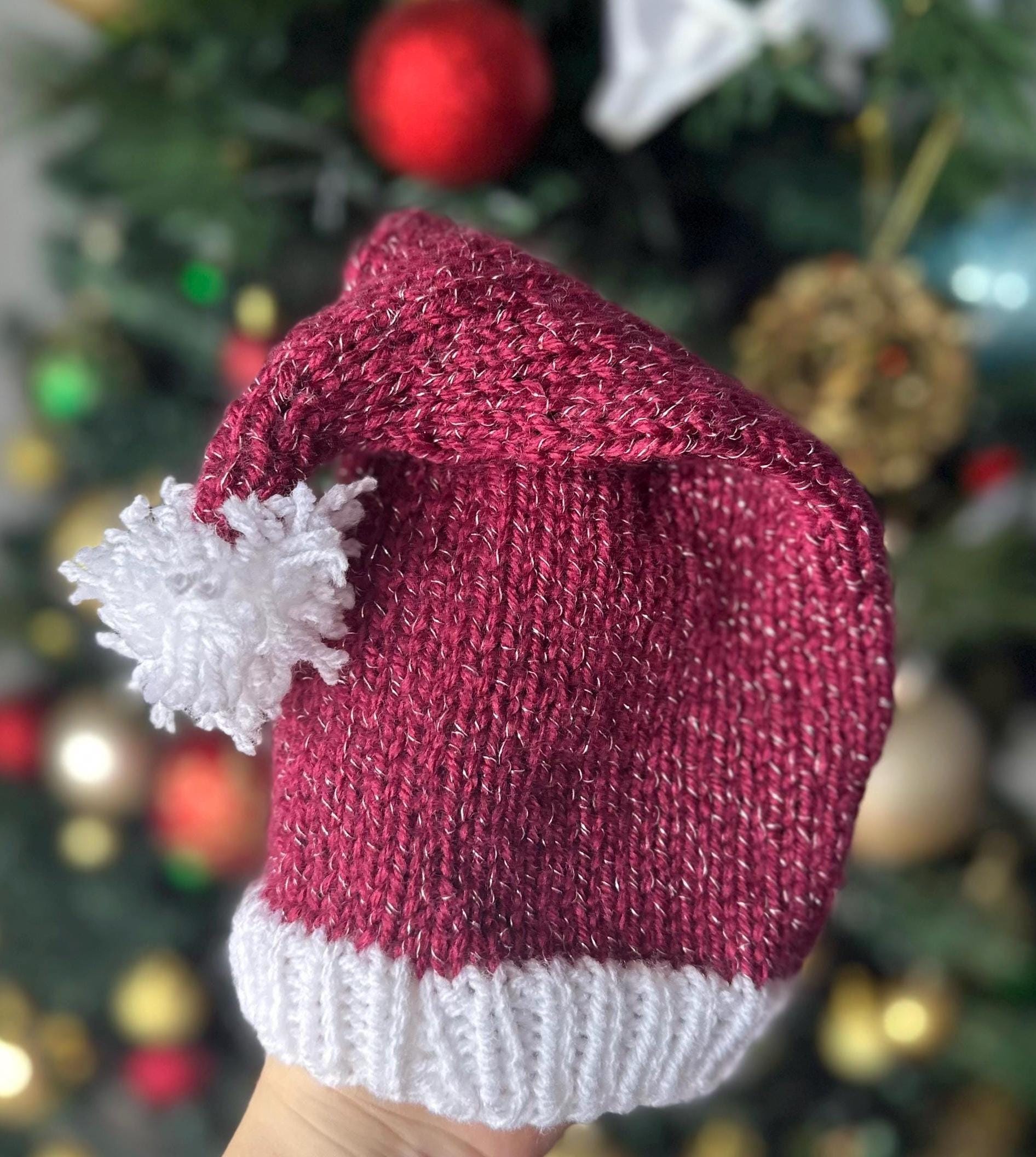 Baby Christmas Elf Beanie with Pom Pom - Thumbnail 4