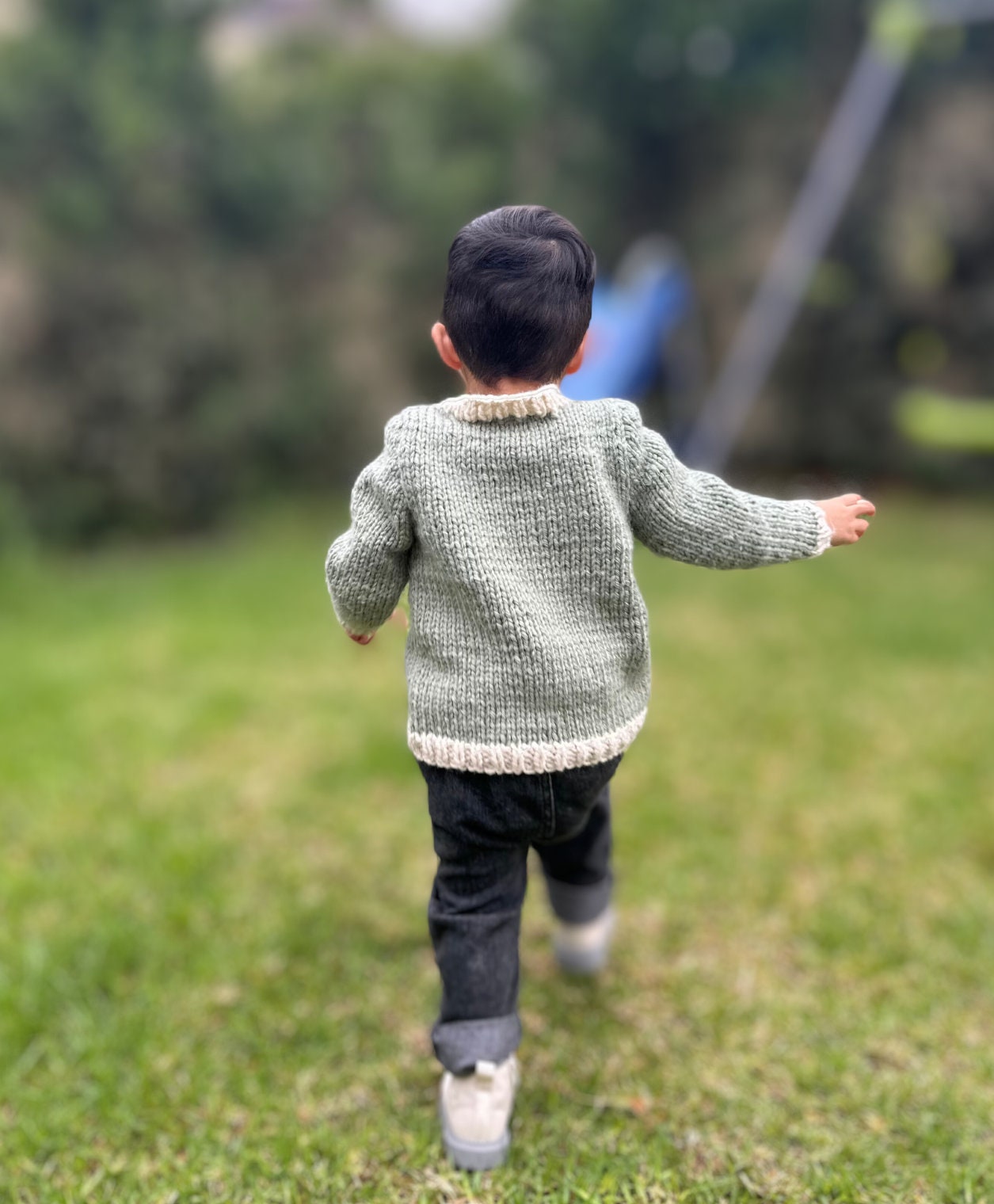 Easy Toddler Winter Sweater PATTERN - Thumbnail 4