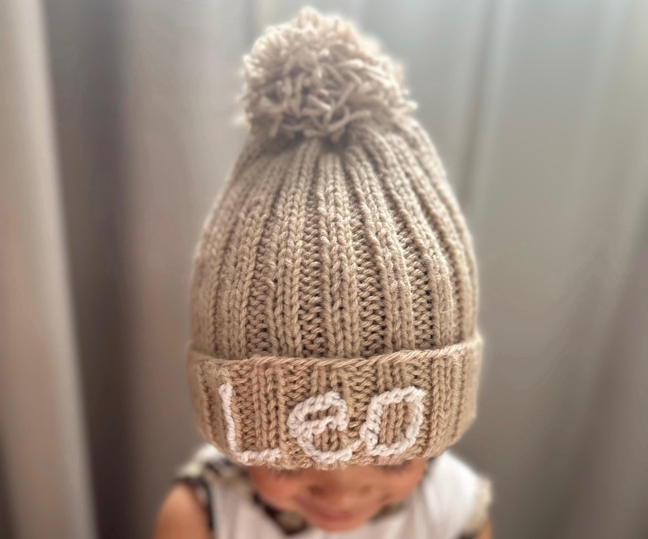 Personalized Beanie Knitted Baby & Kids - Thumbnail 2