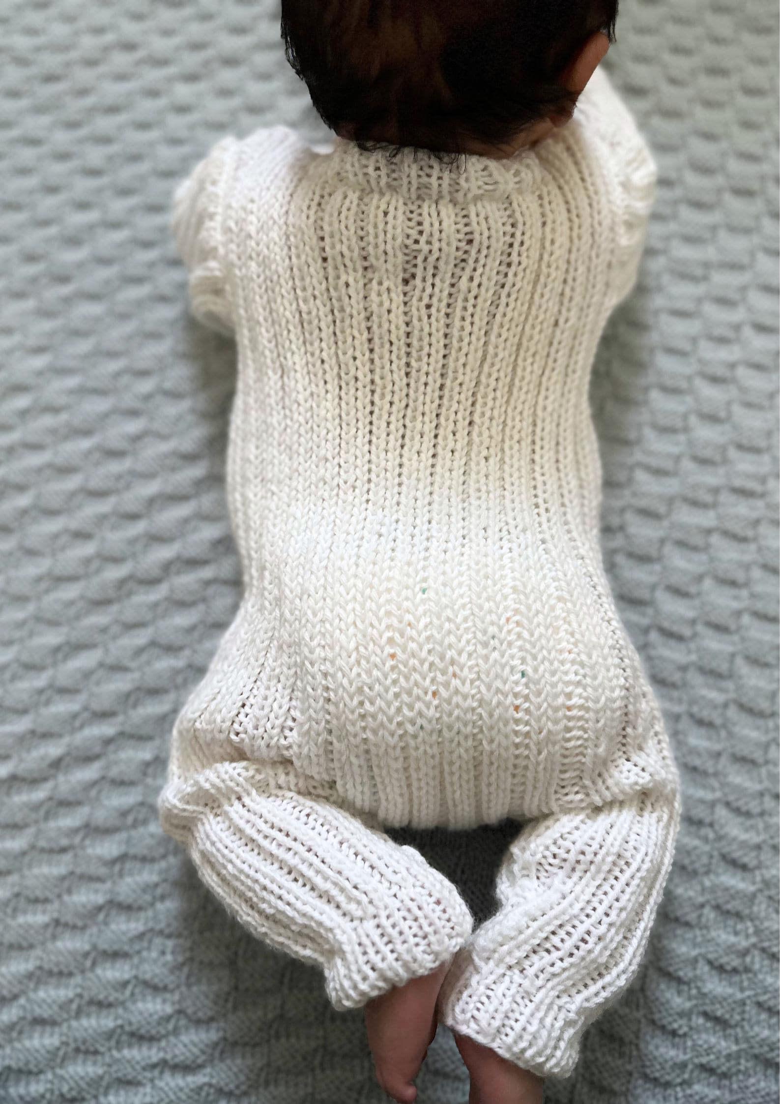Baby Ribbed Knit Jumpsuit PATTERN - Thumbnail 4